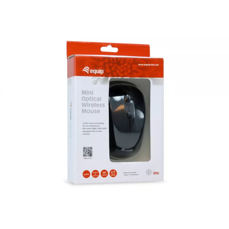 Equip Mini optinė belaidė RF pelė 245108
