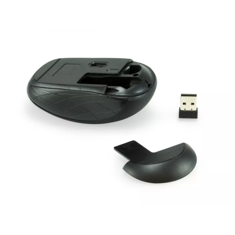 Equip Mini belaidė optinė pelė, ambidekstrinė, RF belaidė, 1600 DPI, pilka