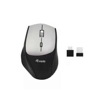 Equip 245115 Belaidė pelė su dvigubo ryšio adapteriu (USB-C+A)