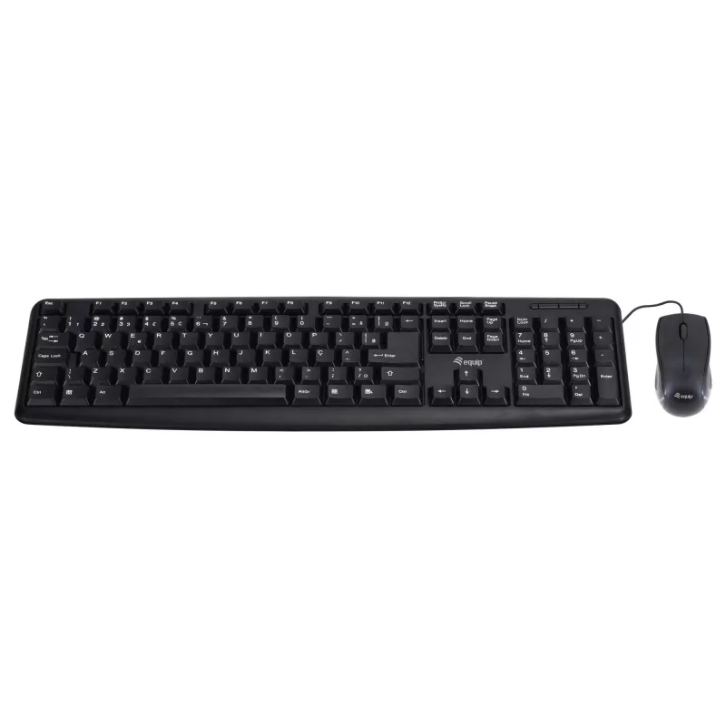 Equip 245203 klaviatūra su pele, laidinė USB, QWERTY itališkas išdėstymas, juoda
