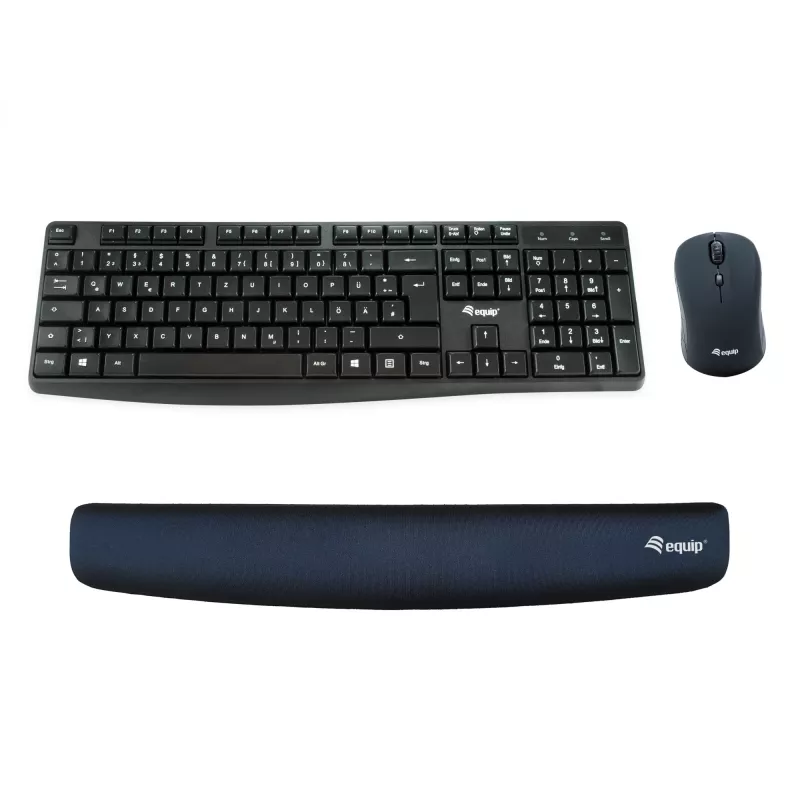 Equip 245015 riešo atrama klaviatūrai, juoda, Memory foam, 465 mm