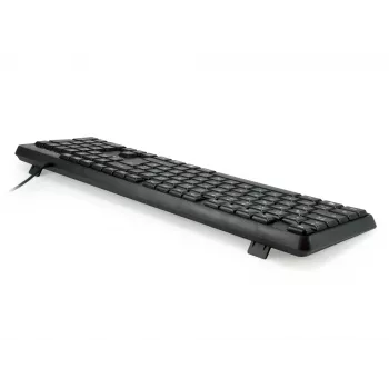 Equip Wired USB klaviatūra, JAV/tarptautinis išdėstymas (QWERTY), pilno dydžio (100%), laidinė, USB, QWERTY, juoda
