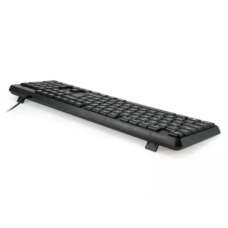 Equip Wired USB klaviatūra, JAV/tarptautinis išdėstymas (QWERTY), pilno dydžio (100%), laidinė, USB, QWERTY, juoda