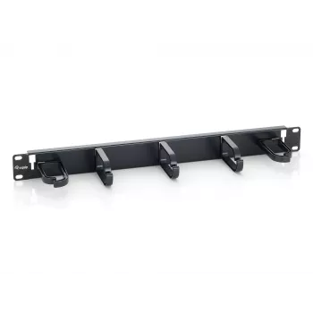 Equip 19 colių stovo kabelių valdymo panelė, juoda (RAL 9005)