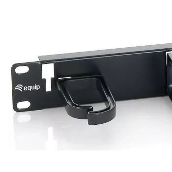 Equip 19 colių stovo kabelių valdymo panelė, juoda (RAL 9005)
