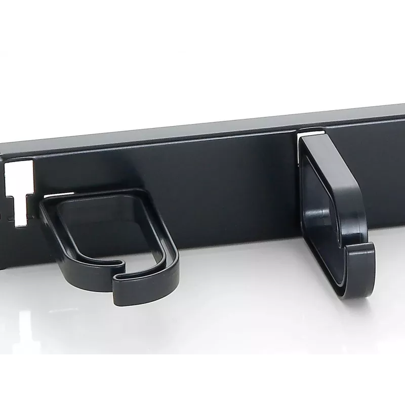 Equip 19 colių stovo kabelių valdymo panelė, juoda (RAL 9005)