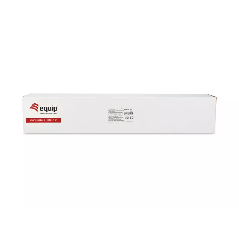Equip 19 colių stovo kabelių valdymo panelė, juoda (RAL 9005)
