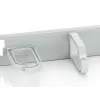 Equip 19 colių stovo kabelių valdymo panelė, šviesiai pilka (RAL 7035)
