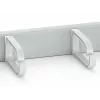 Equip 19 colių stovo kabelių valdymo panelė, šviesiai pilka (RAL 7035)