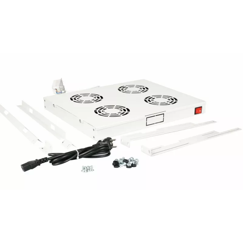 Equip EZF-4-G aušinimo ventiliatorių blokas 19 inch 1U 4x120mm RAL7035 pilka