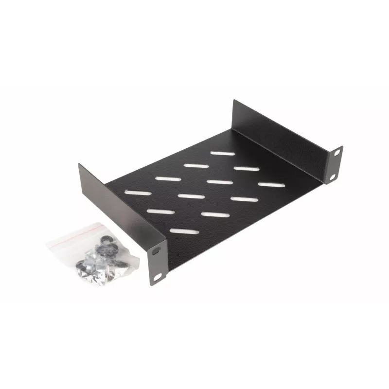 Equip fiksuota lentyna 10 inch, 1U, 150 mm, juoda