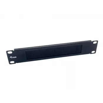 Šepečių skydas Equip 10 col. 1U juodas plieninis 25,4 mm plotis