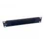 Šepečių skydas Equip 10 col. 1U juodas plieninis 25,4 mm plotis