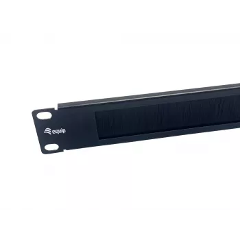 Šepečių skydas Equip 10 col. 1U juodas plieninis 25,4 mm plotis