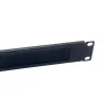 Šepečių skydas Equip 10 col. 1U juodas plieninis 25,4 mm plotis