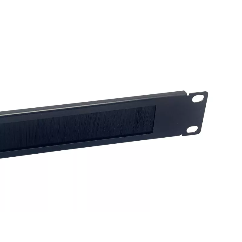 Šepečių skydas Equip 10 col. 1U juodas plieninis 25,4 mm plotis