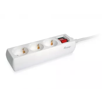 Equip 245551 ilginimo laidas 1.5 m 3 AC lizdai Baltas