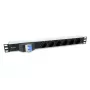 Equip 333312 maitinimo skirstytuvas (PDU) 6 AC lizdai 1U juodas