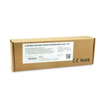 Equip 333311 maitinimo paskirstymo blokas (PDU) 4 AC lizdai 1U Juoda, Sidabrinė