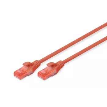 DIGITUS Professional Patch laidas - CAT6 - U/UTP - Apsaugotas nuo užkliuvimo - 2m - Raudonas