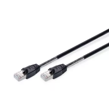 DIGITUS lauko jungiamasis laidas CAT6 S/FTP Booted Cu 1m juodas