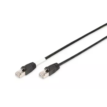 DIGITUS lauko jungiamasis kabelis CAT6 S/FTP su apsauginiais gaubtais 5m juodas