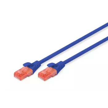DIGITUS Patch kabelis varinis laidininkas - CAT6 - U/UTP - Snagless - 3m - Mėlyna