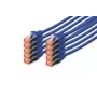 DIGITUS Patch kabelis - CAT6 - S/FTP - Snagless - Cu - 2 m - mėlyna - 10 vnt.