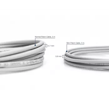 DIGITUS Slim Patch laidas CAT6 U/UTP Snagless Cu 2m pilkas