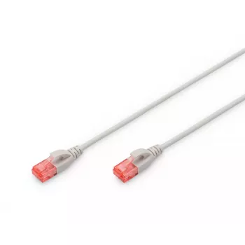 DIGITUS Slim Patch laidas CAT6 U/UTP Snagless Cu 2m pilkas