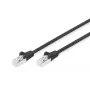 DIGITUS jungiamasis kabelis - CAT6 - S/FTP - su apsauginiais gaubteliais - 3 m - juodas