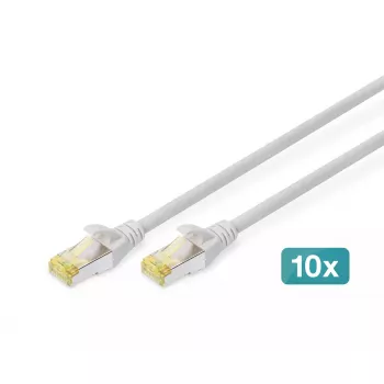 DIGITUS Patch kabelis - CAT6a - S/FTP - Snagless - 2m - raudonas - 10 vnt. pakuotė