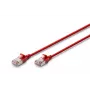 DIGITUS Slim Patch laidas CAT6A F/FTP 3 m raudonas