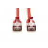 DIGITUS Slim Patch laidas CAT6A F-FTP 1m Raudonas