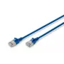 DIGITUS Slim Patch laidas CAT6A F-FTP 50cm Mėlyna