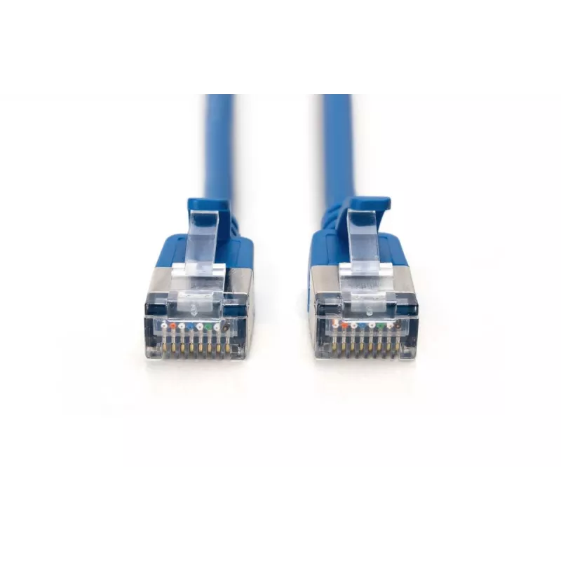 DIGITUS Slim Patch laidas CAT6A F-FTP 50cm Mėlyna