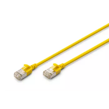 DIGITUS Slim Patch laidas - CAT6A - F-FTP - 30cm - Geltona
