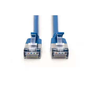 DIGITUS Slim Patch laidas CAT6A F-FTP 30cm Mėlyna