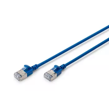 DIGITUS Slim Patch laidas - CAT6A - F-FTP - 5m - Mėlynas