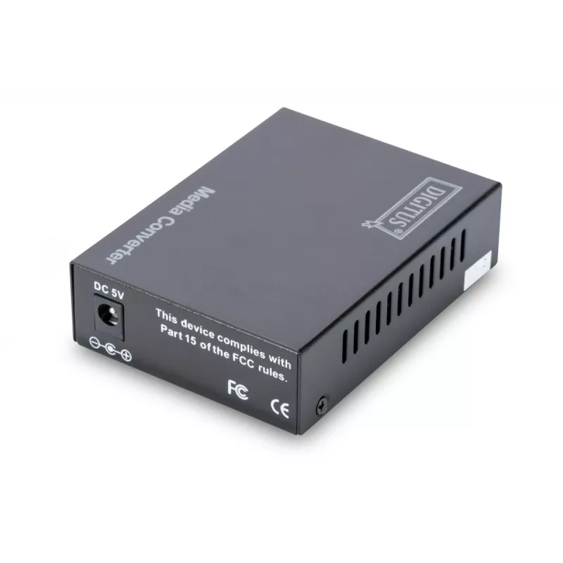 DIGITUS Media keitiklis, SFP 10/100/1000Base-T į SFP atvirą lizdą, su maitinimo šaltiniu, be SFP modulio