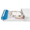 DIGITUS Fiber Optic Sliding Splice Box, 1U, su 12x SC duplex, M25 sraigtu, sujungimo kasete, spalvotais pigtailiais OS2, adapteriais