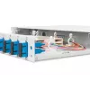 DIGITUS Fiber Optic Sliding Splice Box, 1U, su 12x SC duplex, M25 sraigtu, sujungimo kasete, spalvotais pigtailiais OS2, adapteriais
