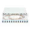 DIGITUS Fiber Optic Sliding Splice Box, 1U, su 12x SC duplex, M25 sraigtu, sujungimo kasete, spalvotais pigtailiais OS2, adapteriais