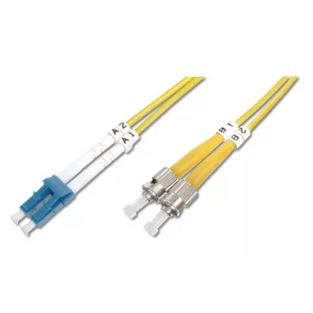 DIGITUS šviesolaidinis šuoliukas LC–ST OS2 vienmodis 9/125 µm, dupleksas, 3 m