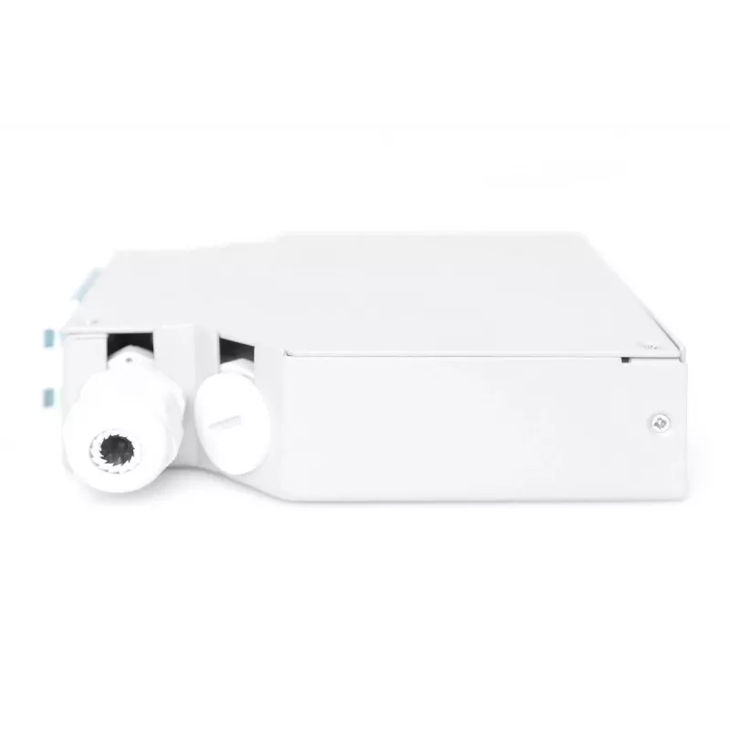 DIGITUS DN-96890 skirstomoji dėžė skaiduliniams kabeliams, 6x SC/duplex movoms, pilka, DIN bėgiui