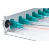 DIGITUS Skaidulinės optikos slankioji sujungimo dėžė, 1U, su 12x LC duplex, M25 varžtu, sujungimo kasetė OM3 spalvotais pigtailiais ir adapteriais