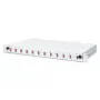DIGITUS DN-96331-4 1U stumdomoji šviesolaidinė sujungimo dėžė, 12x LC duplex, su M25 sraigtu, sujungimo kasete, spalvotais pigtailiais OM4, adapteriais