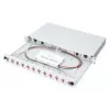 DIGITUS DN-96331-4 1U stumdomoji šviesolaidinė sujungimo dėžė, 12x LC duplex, su M25 sraigtu, sujungimo kasete, spalvotais pigtailiais OM4, adapteriais