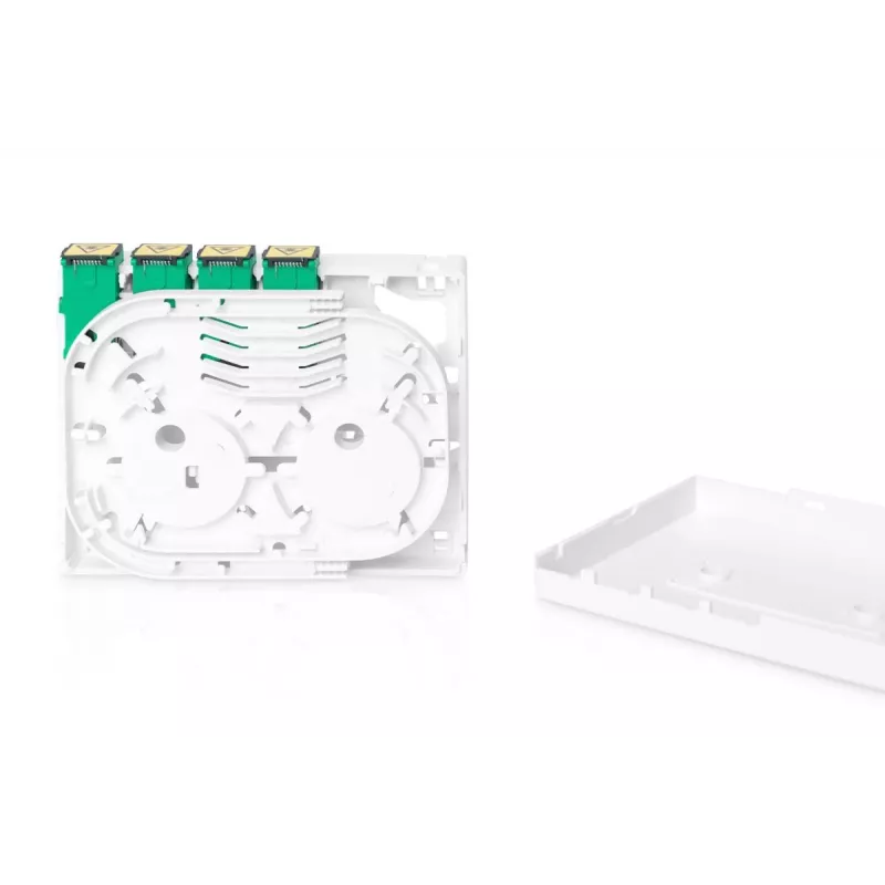 DIGITUS FTTH korpusas su 4x SC (APC) SX adapteriais ir DIN bėgelio montavimu
