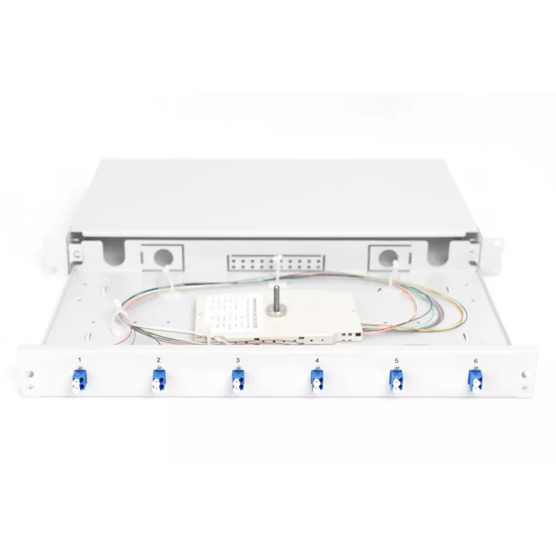 DIGITUS Fiber Optic Splice Box LC OS2 1U 6xLC-DX su pigtailais ir movomis